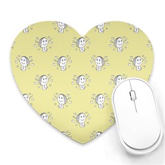 Cute Kids Drawing Motif Pattern Heart Mousepads by dflcprints