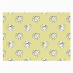 Cute Kids Drawing Motif Pattern Large Glasses Cloth (2-side) by dflcprints