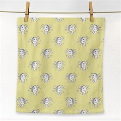 Cute Kids Drawing Motif Pattern Face Towel by dflcprints