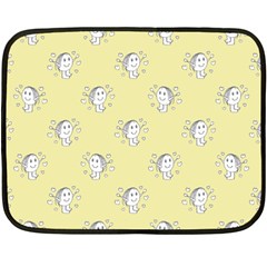 Cute Kids Drawing Motif Pattern Fleece Blanket (mini) by dflcprints