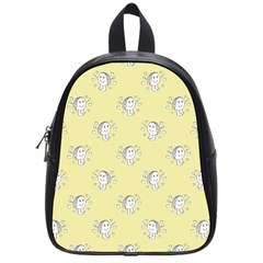 Cute Kids Drawing Motif Pattern School Bag (small) by dflcprints