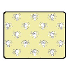 Cute Kids Drawing Motif Pattern Fleece Blanket (small) by dflcprints