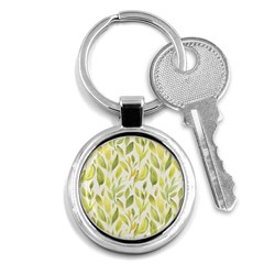 Green Leaves Nature Patter Key Chains (round)  by paulaoliveiradesign