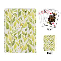 Green Leaves Nature Patter Playing Card