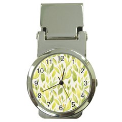 Green Leaves Nature Patter Money Clip Watches