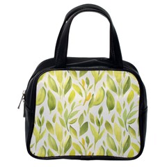 Green Leaves Nature Patter Classic Handbags (one Side) by paulaoliveiradesign