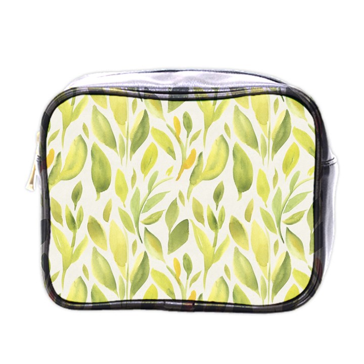 Green Leaves Nature Patter Mini Toiletries Bags