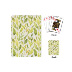 Green Leaves Nature Patter Playing Cards (mini) 