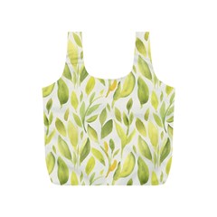 Green Leaves Nature Patter Full Print Recycle Bags (s)  by paulaoliveiradesign