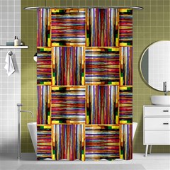 Artwork By Patrick-squares-3 Shower Curtain 48  X 72  (small)  by ArtworkByPatrick