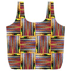 Artwork By Patrick-squares-3 Full Print Recycle Bags (l)  by ArtworkByPatrick