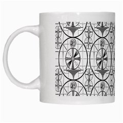 Test Pattern White Mugs