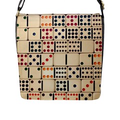 Old Domino Stones Flap Messenger Bag (l)  by Sapixe