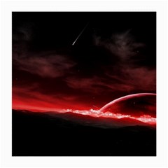 Outer Space Red Stars Star Medium Glasses Cloth (2-side) by Sapixe