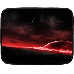 Outer Space Red Stars Star Fleece Blanket (mini) by Sapixe