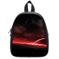 Outer Space Red Stars Star School Bag (small) by Sapixe