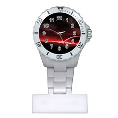 Outer Space Red Stars Star Plastic Nurses Watch by Sapixe