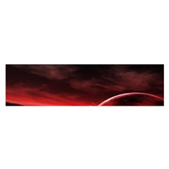 Outer Space Red Stars Star Satin Scarf (oblong) by Sapixe