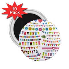 Owl Pattern 2 25  Magnets (10 Pack)  by Sapixe