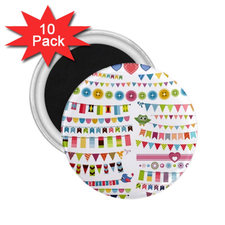 Owl Pattern 2.25  Magnets (10 pack) 