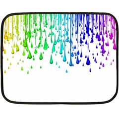 Paint Drops Artistic Double Sided Fleece Blanket (mini)  by Sapixe