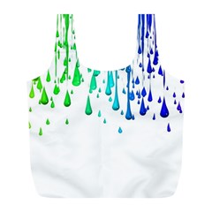 Paint Drops Artistic Full Print Recycle Bags (l) 