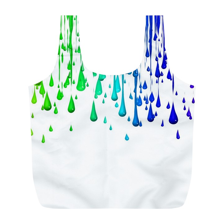 Paint Drops Artistic Full Print Recycle Bags (L) 