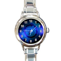 Particles Gear Circuit District Round Italian Charm Watch by Sapixe