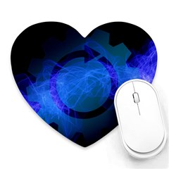 Particles Gear Circuit District Heart Mousepads by Sapixe