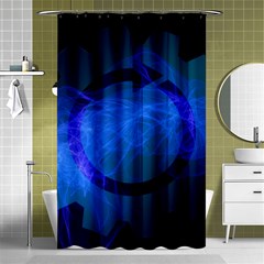 Particles Gear Circuit District Shower Curtain 48  X 72  (small)  by Sapixe