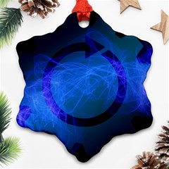 Particles Gear Circuit District Ornament (snowflake) by Sapixe