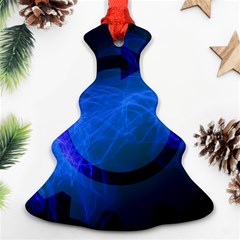 Particles Gear Circuit District Christmas Tree Ornament (two Sides) by Sapixe