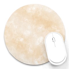 Pattern Background Beige Cream Round Mousepads by Sapixe