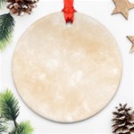 Pattern Background Beige Cream Ornament (Round) Front