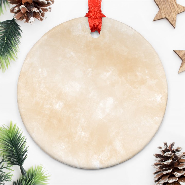 Pattern Background Beige Cream Ornament (Round)