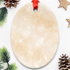 Pattern Background Beige Cream Ornament (oval) by Sapixe