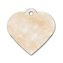 Pattern Background Beige Cream Dog Tag Heart (two Sides) by Sapixe