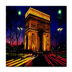 Paris Cityscapes Lights Multicolor France Tile Coasters by Sapixe