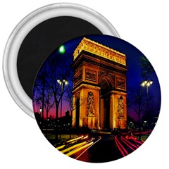 Paris Cityscapes Lights Multicolor France 3  Magnets by Sapixe