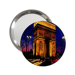 Paris Cityscapes Lights Multicolor France 2 25  Handbag Mirrors by Sapixe