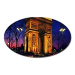 Paris Cityscapes Lights Multicolor France Oval Magnet Front