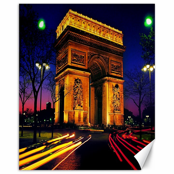 Paris Cityscapes Lights Multicolor France Canvas 16  x 20  