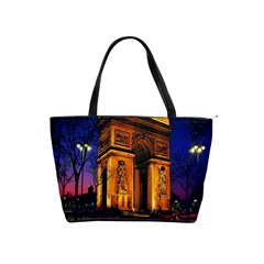 Paris Cityscapes Lights Multicolor France Shoulder Handbags by Sapixe