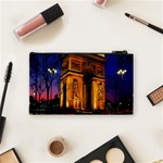 Paris Cityscapes Lights Multicolor France Cosmetic Bag (Small)  Back