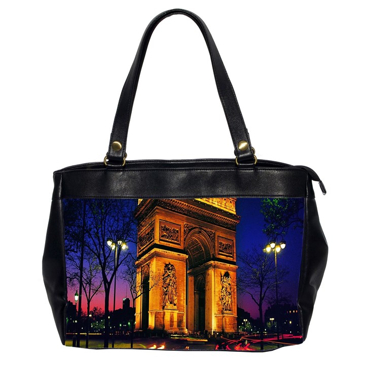 Paris Cityscapes Lights Multicolor France Office Handbags (2 Sides) 