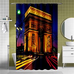 Paris Cityscapes Lights Multicolor France Shower Curtain 48  X 72  (small)  by Sapixe