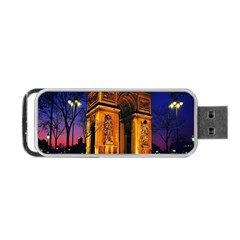 Paris Cityscapes Lights Multicolor France Portable Usb Flash (one Side) by Sapixe