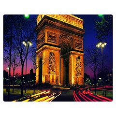 Paris Cityscapes Lights Multicolor France Double Sided Flano Blanket (medium)  by Sapixe