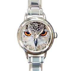 Owl Face Round Italian Charm Watch by Sapixe