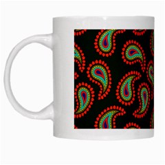 Pattern Abstract Paisley Swirls White Mugs by Sapixe